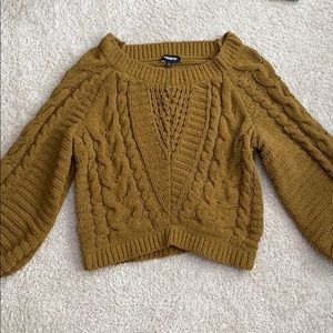 Express green knit sweater